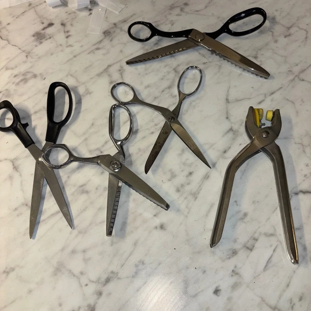 Vintage Wiss Pinking Shears Sears Fabric Scissors Snap Plier Tool Sewing Lot 5pc